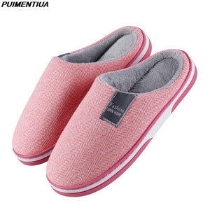 Women House Slippers Cartoon Cat Cute Shoes Non-Slip Soft Winter Warm Indoor Bedroom Home Slides Lovers Couples Floor Shoes
