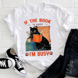 Women Cute Cat Striped Cute Face Clothing 2021 Funny Printing Animal Clothes Print Tshirt Female Tee Top Ladies Graphic T-shirt