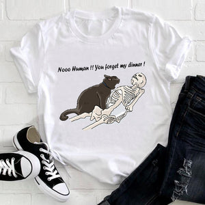 Women Cute Cat Pet Cartoon Letters 90s Clothing 2021 Funny Printing Clothes Print Tshirt Female Tee Top Ladies Graphic T-shirt