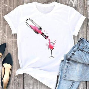 Women Clothes Cat Flower Funny Time Ladies Cartoon Fashion Short Sleeve Summer Print Tshirt Female Tee Top Graphic T-shirt