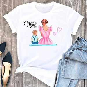 Women Clothes Cat Flower Funny Time Ladies Cartoon Fashion Short Sleeve Summer Print Tshirt Female Tee Top Graphic T-shirt