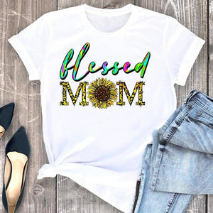 Women Clothes Cat Flower Funny Time Ladies Cartoon Fashion Short Sleeve Summer Print Tshirt Female Tee Top Graphic T-shirt