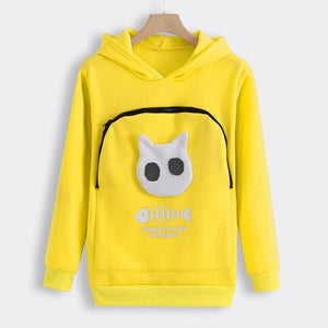 Winter Hoodies Sweatshirt Man Women Animal Pouch Hood Pullover Blouse Tops Lady Carry Dog Cat Breathable Sweatshirts 3XL