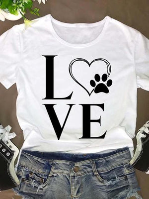 Women Short Sleeve Cat Funny Animal 90s O-neck Fashion Clothing Clothes Graphic T Shirt Cartoon Summer Tee T-shirt Female Top