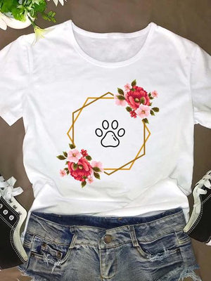 Women Short Sleeve Cat Funny Animal 90s O-neck Fashion Clothing Clothes Graphic T Shirt Cartoon Summer Tee T-shirt Female Top