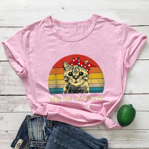 Best Cat Mom Ever Print T Shirt Women Short Sleeve O Neck Loose Tshirt Summer Women Tee Shirt Tops Camisetas Mujer