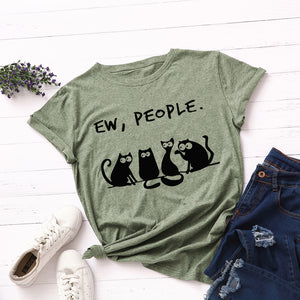 100% Cotton Cats Print T Shirt Women Short Sleeve O Neck Loose Graphic  Tshirt 2022 Summer Kawaii Tee Tops FemaleCamisetas Mujer