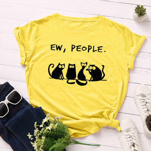 100% Cotton Cats Print T Shirt Women Short Sleeve O Neck Loose Graphic  Tshirt 2022 Summer Kawaii Tee Tops FemaleCamisetas Mujer