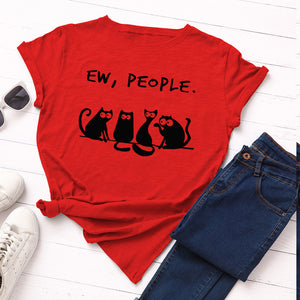 100% Cotton Cats Print T Shirt Women Short Sleeve O Neck Loose Graphic  Tshirt 2022 Summer Kawaii Tee Tops FemaleCamisetas Mujer