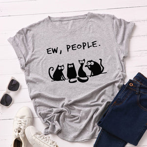 100% Cotton Cats Print T Shirt Women Short Sleeve O Neck Loose Graphic  Tshirt 2022 Summer Kawaii Tee Tops FemaleCamisetas Mujer