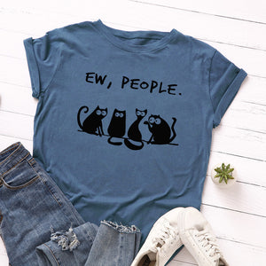 100% Cotton Cats Print T Shirt Women Short Sleeve O Neck Loose Graphic  Tshirt 2022 Summer Kawaii Tee Tops FemaleCamisetas Mujer
