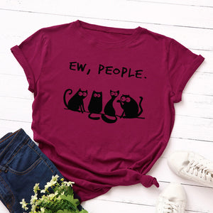 100% Cotton Cats Print T Shirt Women Short Sleeve O Neck Loose Graphic  Tshirt 2022 Summer Kawaii Tee Tops FemaleCamisetas Mujer