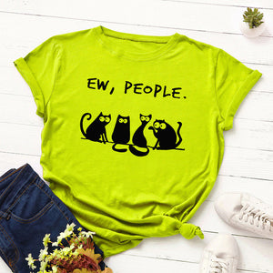 100% Cotton Cats Print T Shirt Women Short Sleeve O Neck Loose Graphic  Tshirt 2022 Summer Kawaii Tee Tops FemaleCamisetas Mujer