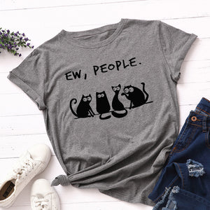 100% Cotton Cats Print T Shirt Women Short Sleeve O Neck Loose Graphic  Tshirt 2022 Summer Kawaii Tee Tops FemaleCamisetas Mujer