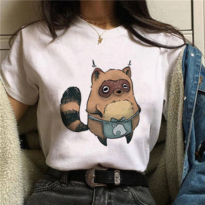 Short-sleeved T-shirts, Cute Cats, Animals, Funny Women&#39;s Tops, Casual Women&#39;s Fashion, Beautiful Summer T-shirts, Female Graphi