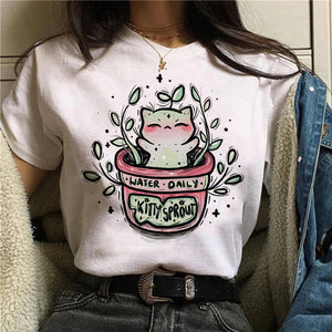 Short-sleeved T-shirts, Cute Cats, Animals, Funny Women&#39;s Tops, Casual Women&#39;s Fashion, Beautiful Summer T-shirts, Female Graphi