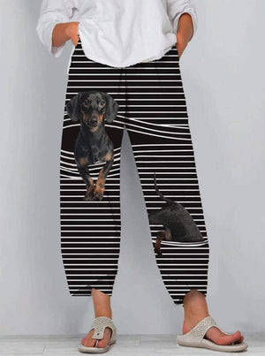 Spring Ladies Pants 2022 New Summer Pants Casual Cute Cartoon Cat Print Trousers Oversized Loose Beach Wide Leg Pants