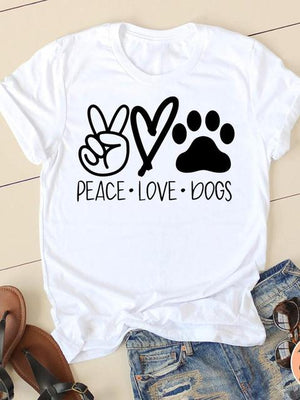 Print T-shirts Short Sleeve Ladies Summer Casual Clothing Women Cat Love Style O-neck Fashion Female T Clothes Graphic Tee