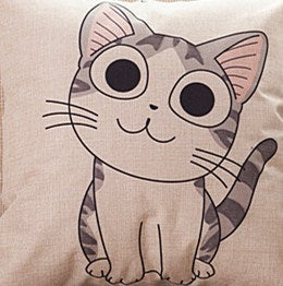 Cute Cat Cartoon Throw Pillow 