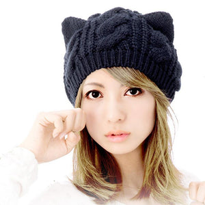 Fashion Cat Ear Beanie - Only Cat Shirts