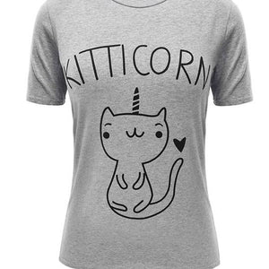 Kitticorn Cute cartoon Cat T-Shirt - Only Cat Shirts