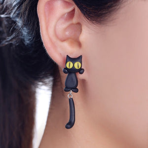 Fun Black Cat Earrings - Only Cat Shirts