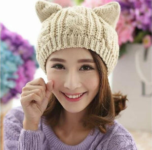 Fashion Cat Ear Beanie - Only Cat Shirts