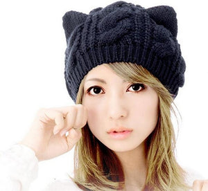 Fashion Cat Ear Beanie - Only Cat Shirts