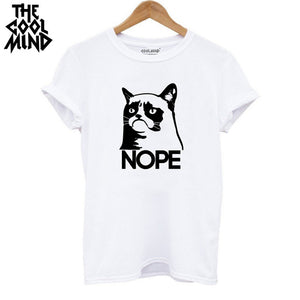 NOPE CAT Womans Tshirt - Only Cat Shirts
