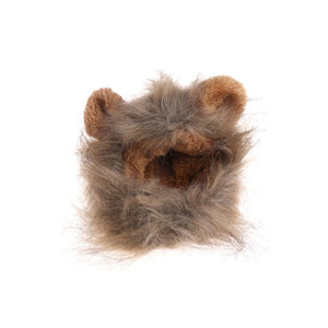 Pet Costume Cosplay Lion Mane Wig Cap Hat for Cat Halloween Xmas Clothes Fancy Dress with Ears Party Outfit