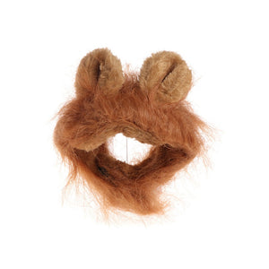 Pet Costume Cosplay Lion Mane Wig Cap Hat for Cat Halloween Xmas Clothes Fancy Dress with Ears Party Outfit