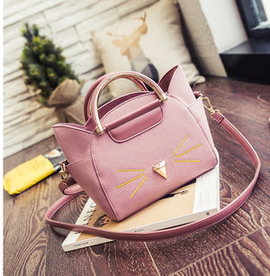 "Classy Cat"  Hand Stitched Leather Bag