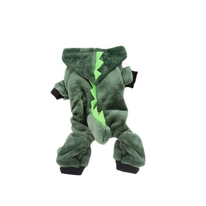 pet cat dog winner Autumn thick clothes Teddy puppy small dog cat pet dinosaur four-legged clothing thick section