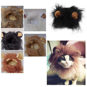 Fancy Dress Up Pet Costume Cat Halloween Clothes Dogs Lion Mane Wig With Ears Festival Costume Muffler Scarf Dropshipping